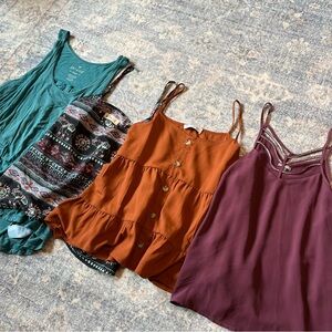 Flowy Tank Set - Teal, Multicolor, Orange, Purple